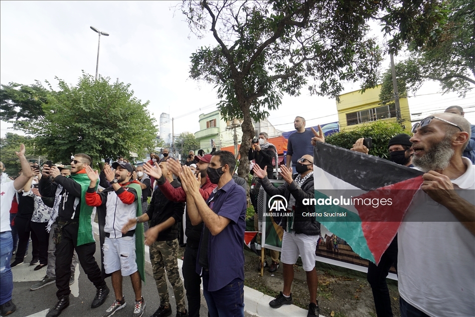 İsrail'in Filistinlilere yönelik saldırıları Brezilya'da protesto edildi  