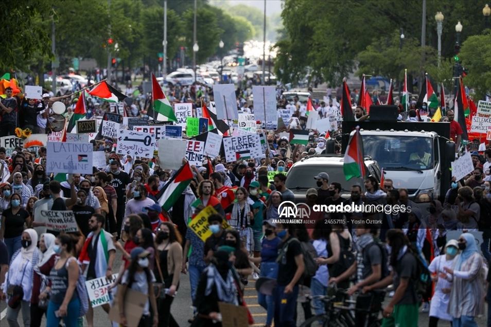 Les États-Unis: Une manifestation massive à Washington DC pour commémorer la Nakba palestinienne