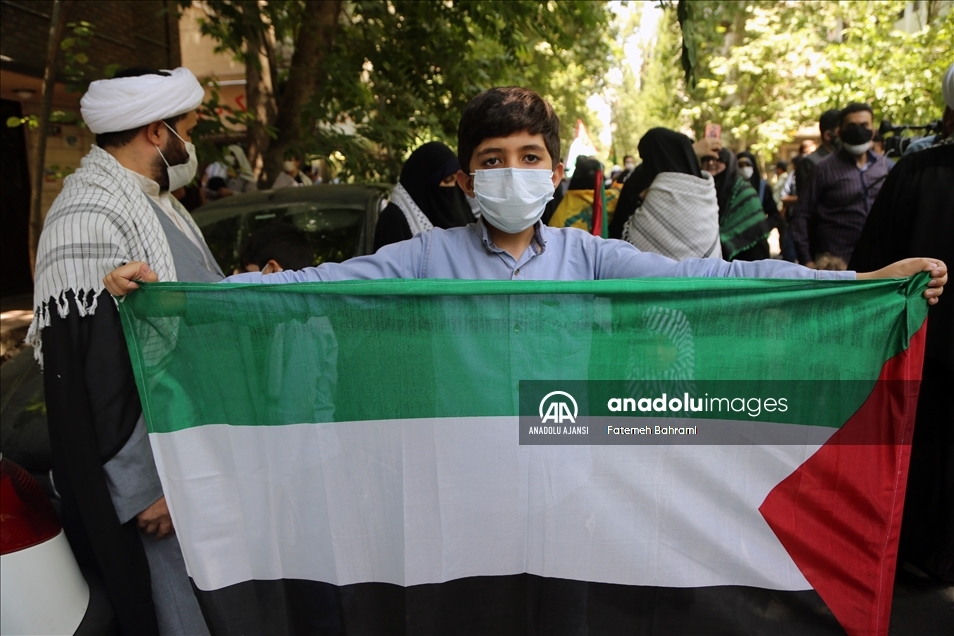 Tahran'da Filistin'e destek gösterisi düzenlendi