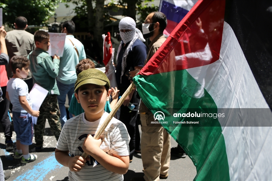 Tahran'da Filistin'e destek gösterisi düzenlendi