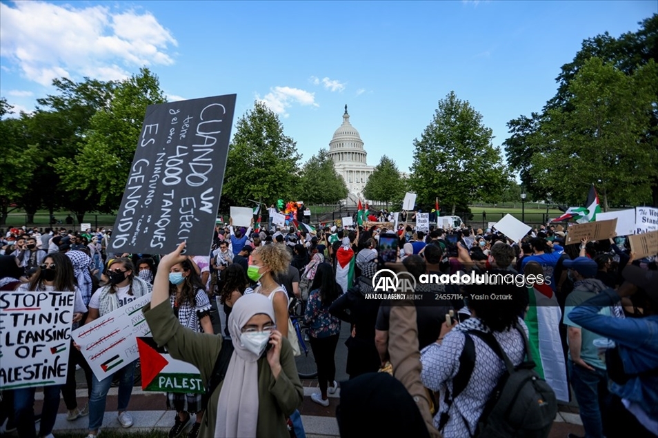 Les États-Unis: Une manifestation massive à Washington DC pour commémorer la Nakba palestinienne