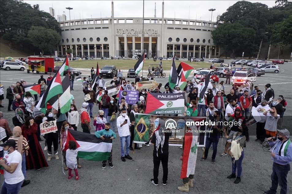 SAO PAULO, PROTEST AGAINST PALESTINE MASSACRE