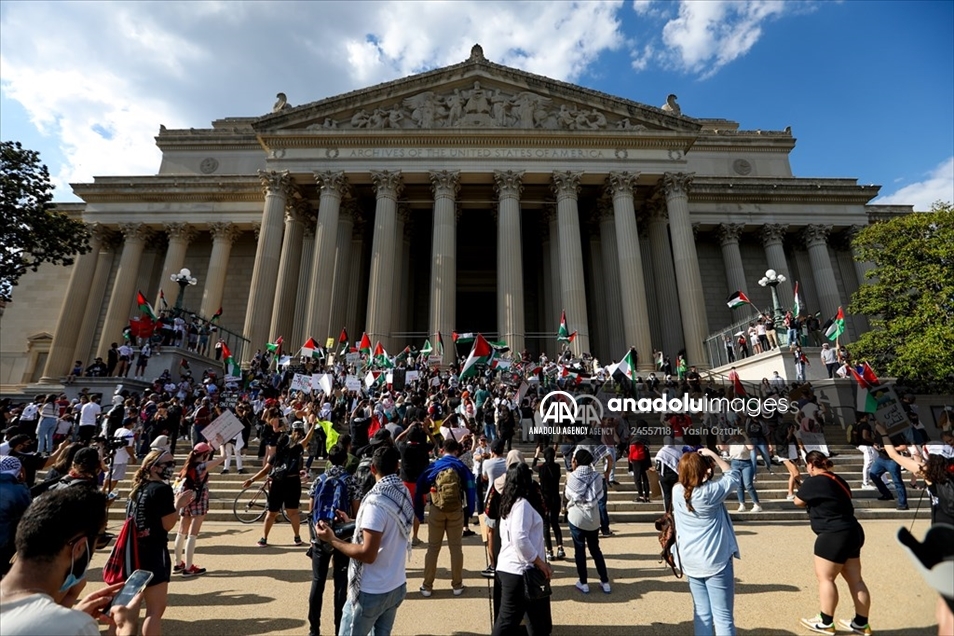 Les États-Unis: Une manifestation massive à Washington DC pour commémorer la Nakba palestinienne