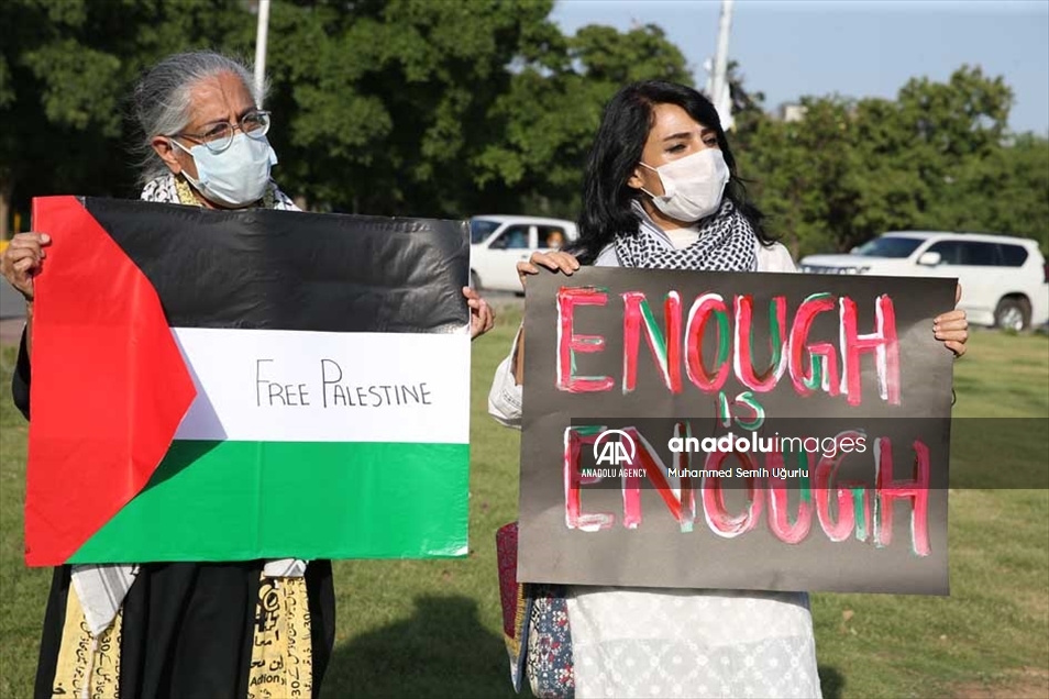 مظاهرات تعم مدن باكستان للتنديد بالعدوان الإسرائيلي على فلسطين