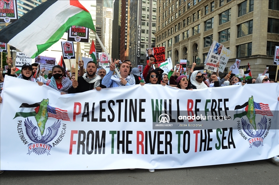 Pro-Palestinian demonstrations in Chicago 
