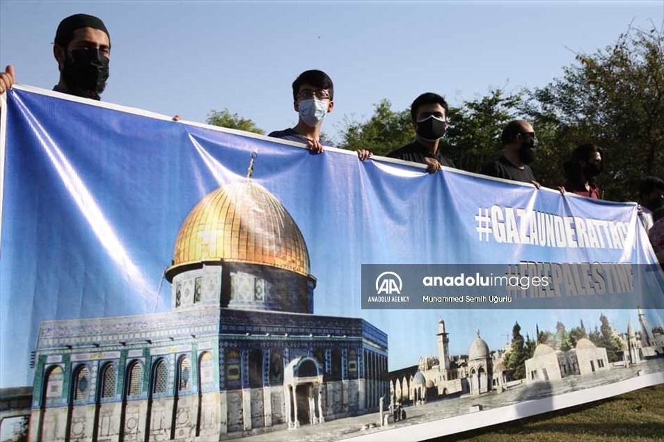 مظاهرات تعم مدن باكستان للتنديد بالعدوان الإسرائيلي على فلسطين