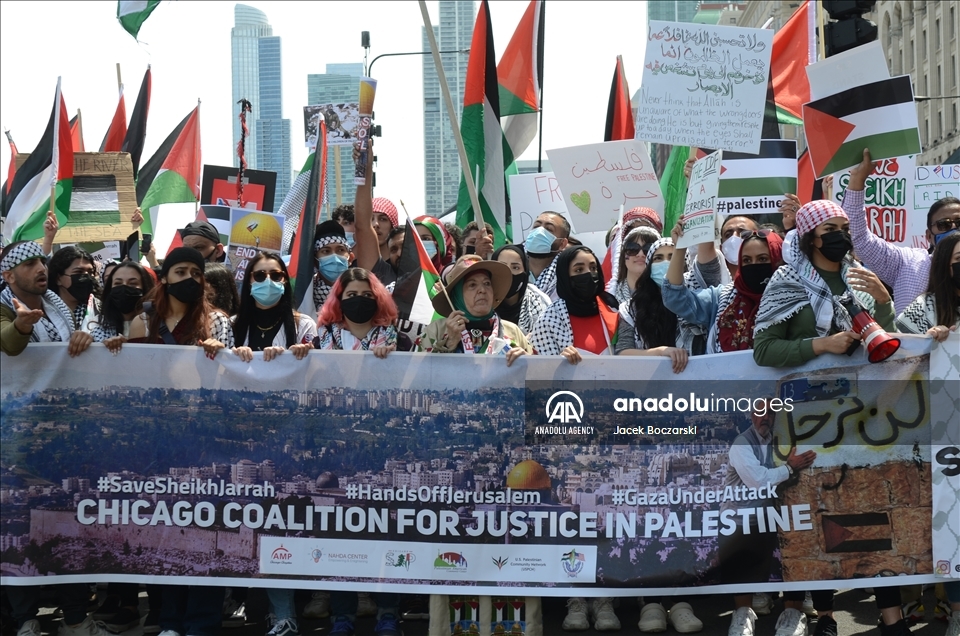 Pro-Palestinian demonstrations in Chicago 