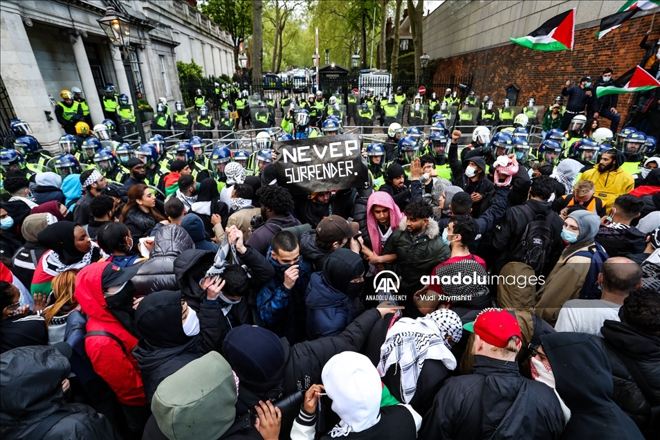 Clashes between Police and Demonstrators, London, Britain