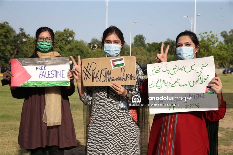 مظاهرات تعم مدن باكستان للتنديد بالعدوان الإسرائيلي على فلسطين