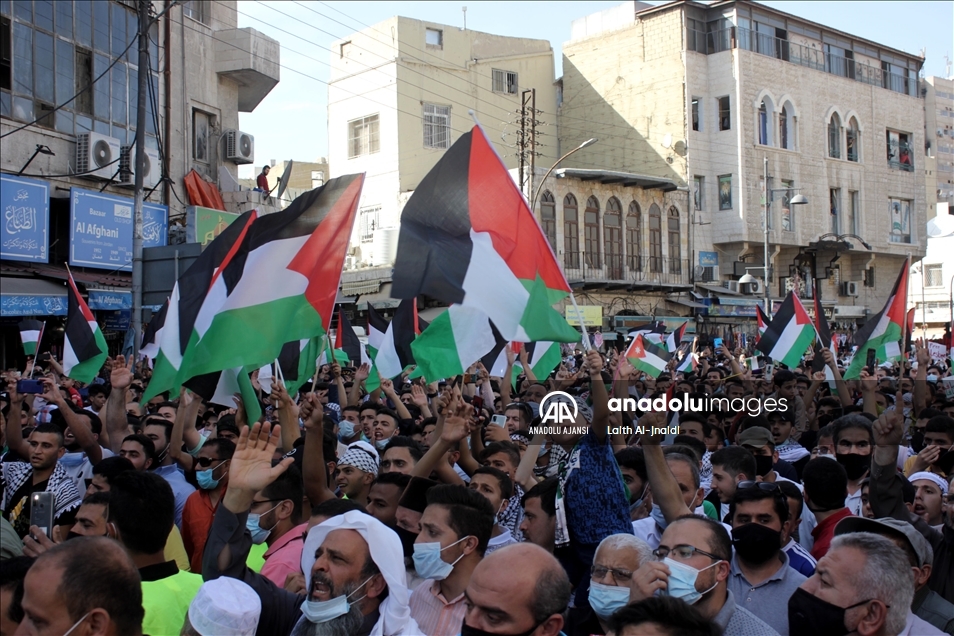 Ürdün'de Filistin'e destek gösterisi düzenlendi