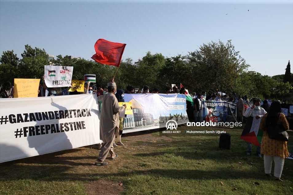 مظاهرات تعم مدن باكستان للتنديد بالعدوان الإسرائيلي على فلسطين