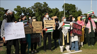 Pakistan’da İsrail’in Filistinlilere saldırıları protesto edildi