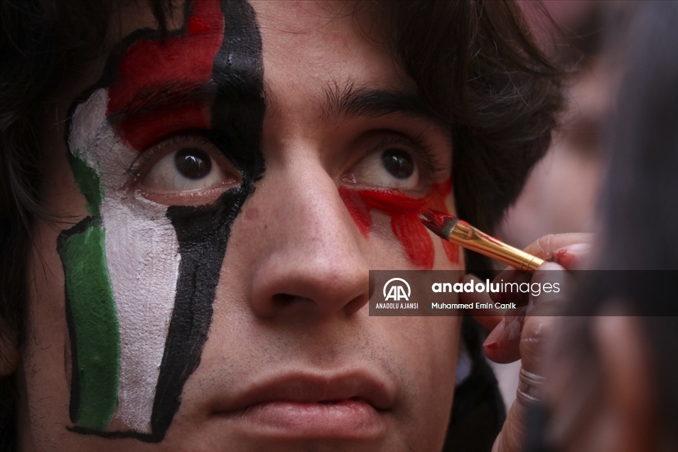 Arjantin'de "İsrail'i kınama, Filistin ile dayanışma" gösterisi düzenlendi