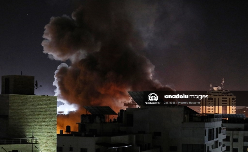 Israel's strikes continued targeting different parts of the blockaded Gaza Strip after midnight