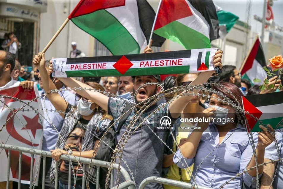 تونس..مظاهرات رفضا للتطبيع ودعما لفلسطين