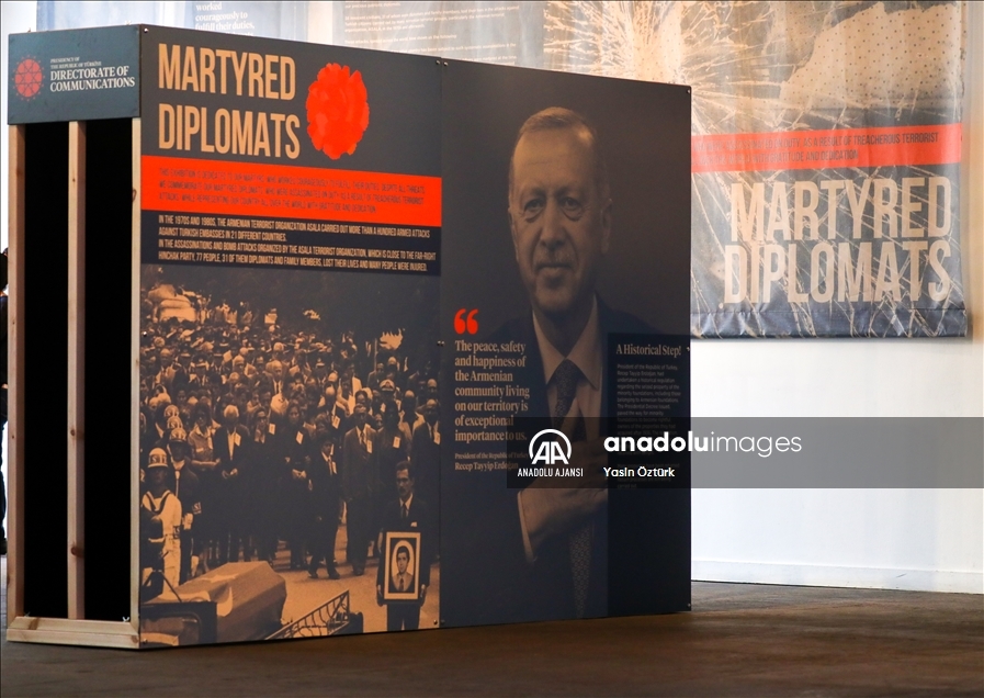 Cumhurbaşkanlığı İletişim Başkanlığının düzenlediği 'Şehit Diplomatlar Sergisi' Washington'da açıldı