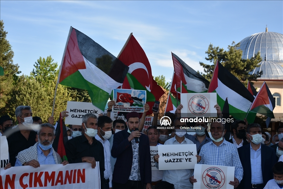 تظاهرات شهروندان مالاتیای ترکیه در حمایت از فلسطین 