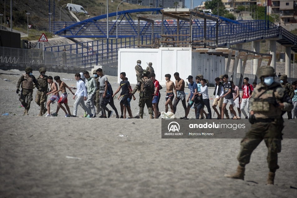 Nueva ola de migrantes en Ceuta, España