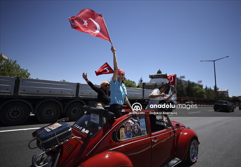 Ankara'da "102 vosvos"la 19 Mayıs konvoyu oluşturuldu