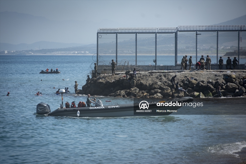 Nueva ola de migrantes en Ceuta, España
