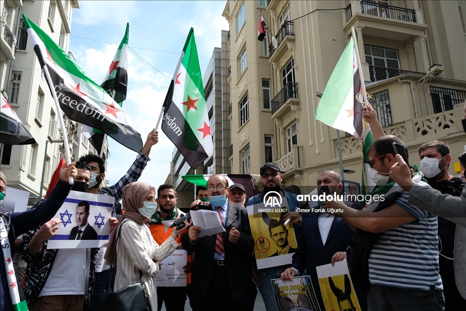 إسطنبول.. سوريون ينددون بـ"مهزلة" الانتخابات الرئاسية لنظام الأسد