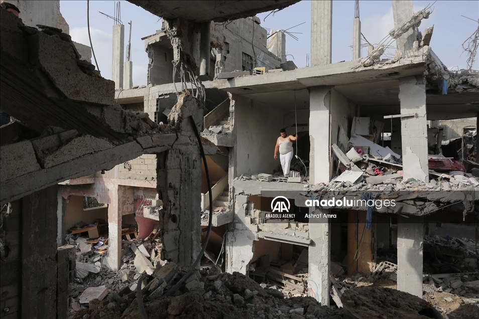 Warga Palestina kembali ke rumah setelah gencatan senjata Israel - Hamas