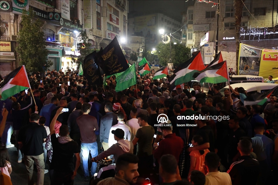 Batı Şeria'daki Filistinlilerin "ateşkes" sevinci