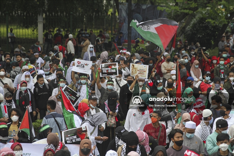 Demonstrasi dukung perjuangan rakyat Palestina di Jakarta