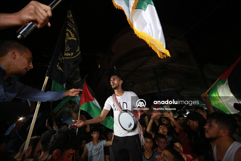 Gazze Şeridi'ndeki Filistinlilerin "ateşkes" sevinci