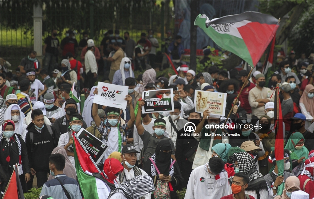 Demonstrasi dukung perjuangan rakyat Palestina di Jakarta