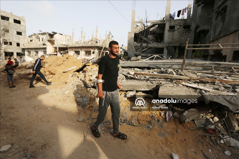 Warga Palestina kembali kerumah setelah gencatan senjata Israel - Hamas