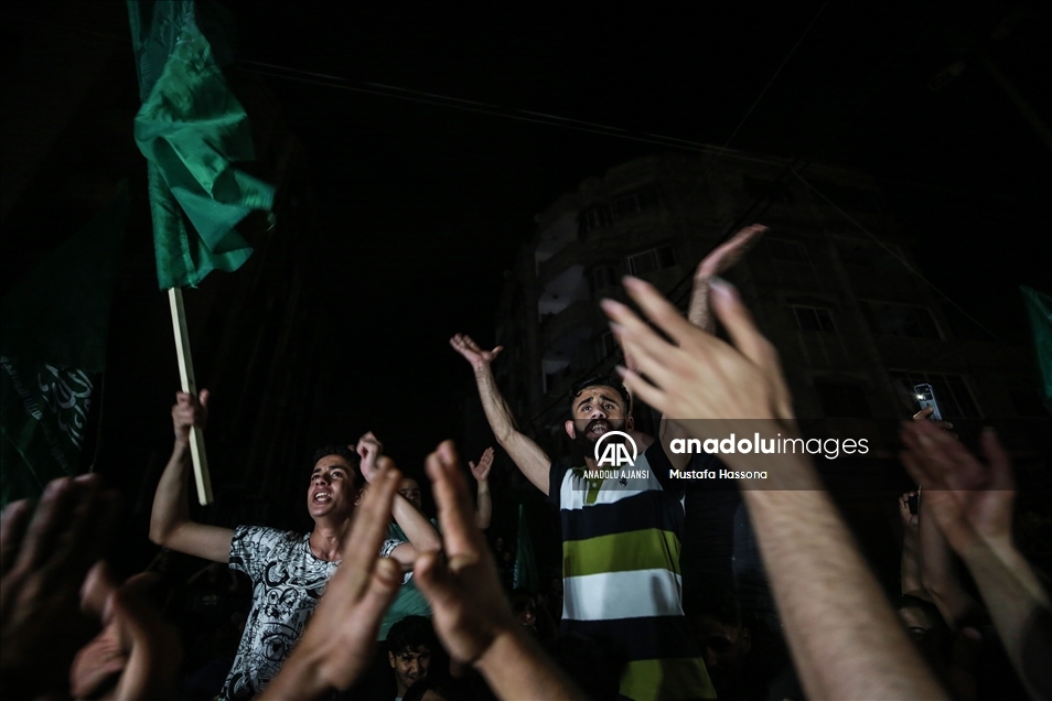 Gazze Şeridi'ndeki Filistinlilerin "ateşkes" sevinci