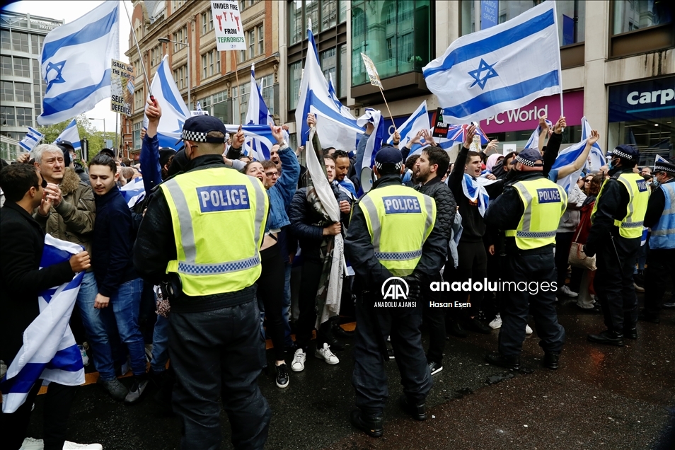 Londra polisi, İsrail destekçilerinin Filistin destekçilerine saldırmasını önledi