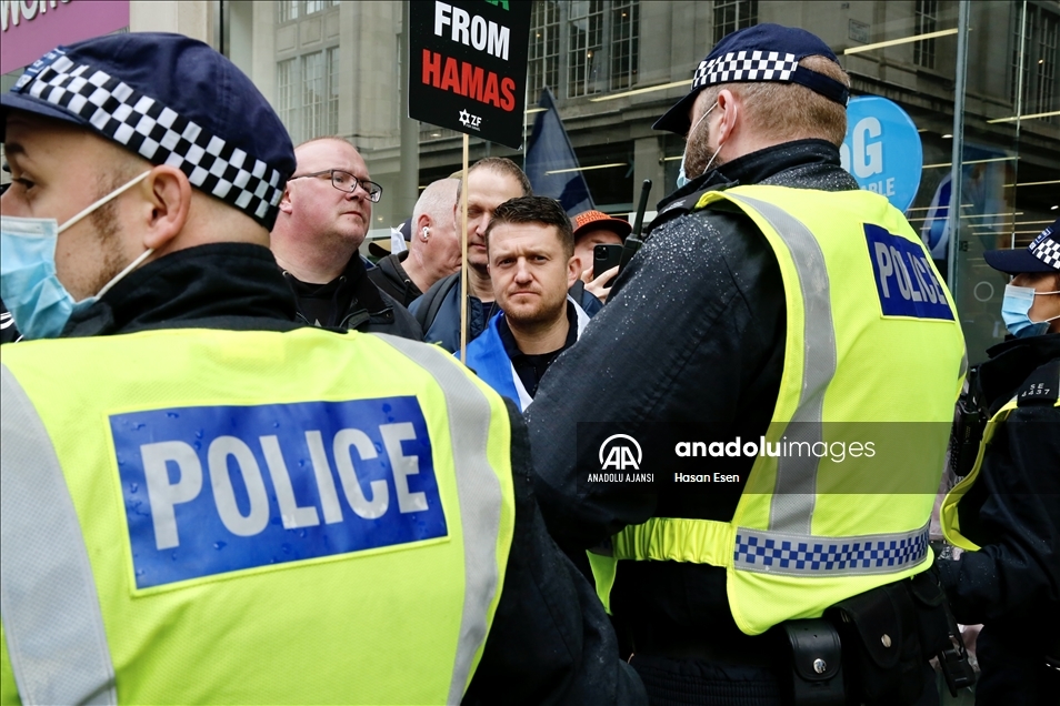 Londra polisi, İsrail destekçilerinin Filistin destekçilerine saldırmasını önledi