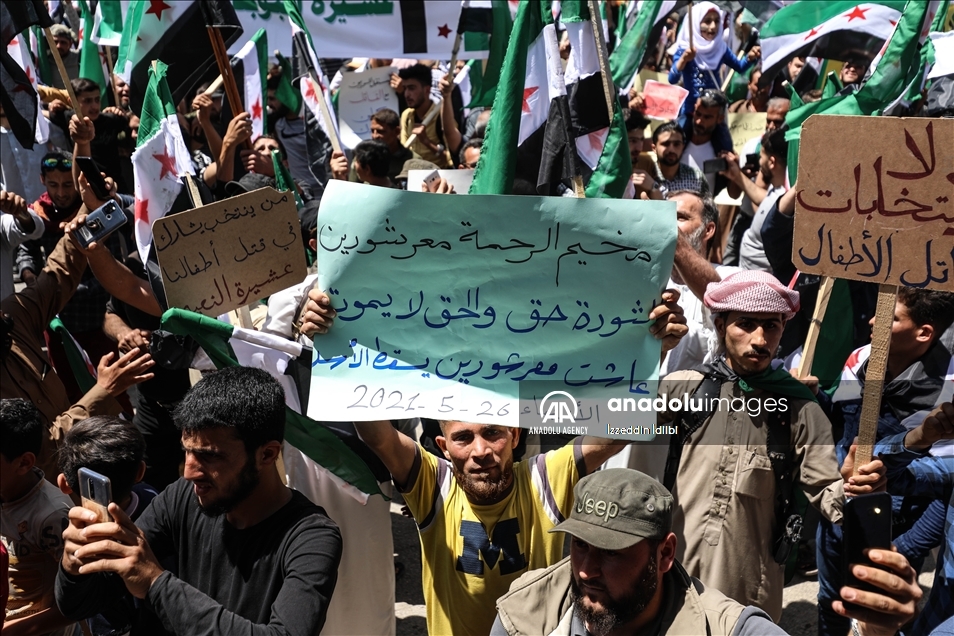 مظاهرات في سوريا رفضا لـ"مسرحية" النظام الانتخابية