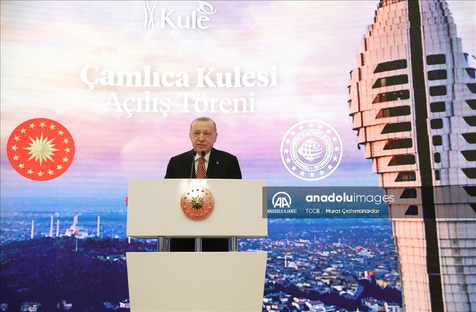 Çamlıca Kulesi'nin resmi açılışı Cumhurbaşkanı Erdoğan'ın katılımıyla gerçekleştirildi
