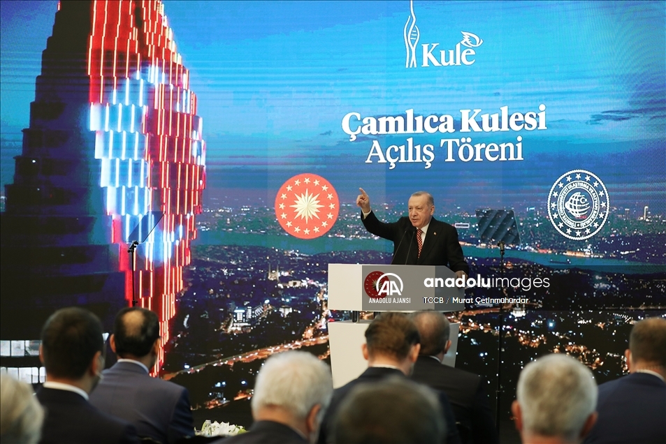 Çamlıca Kulesi'nin resmi açılışı Cumhurbaşkanı Erdoğan'ın katılımıyla gerçekleştirildi