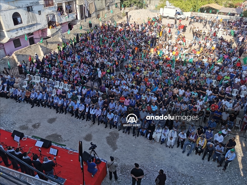 لبنان.. مئات اللاجئين الفلسطينيين بعين الحلوة يحتفلون بنصر غزة 2