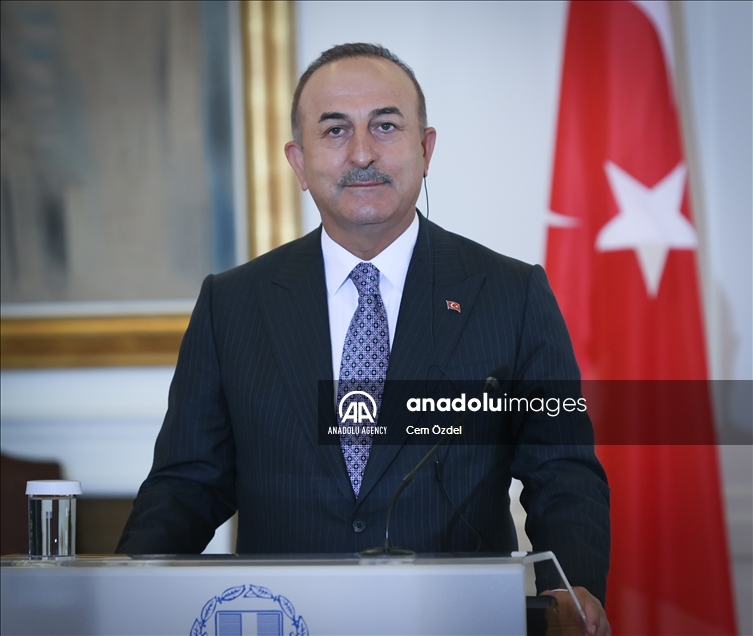 نشست خبری مشترک وزرای خارجه ترکیه و یونان در آتن 