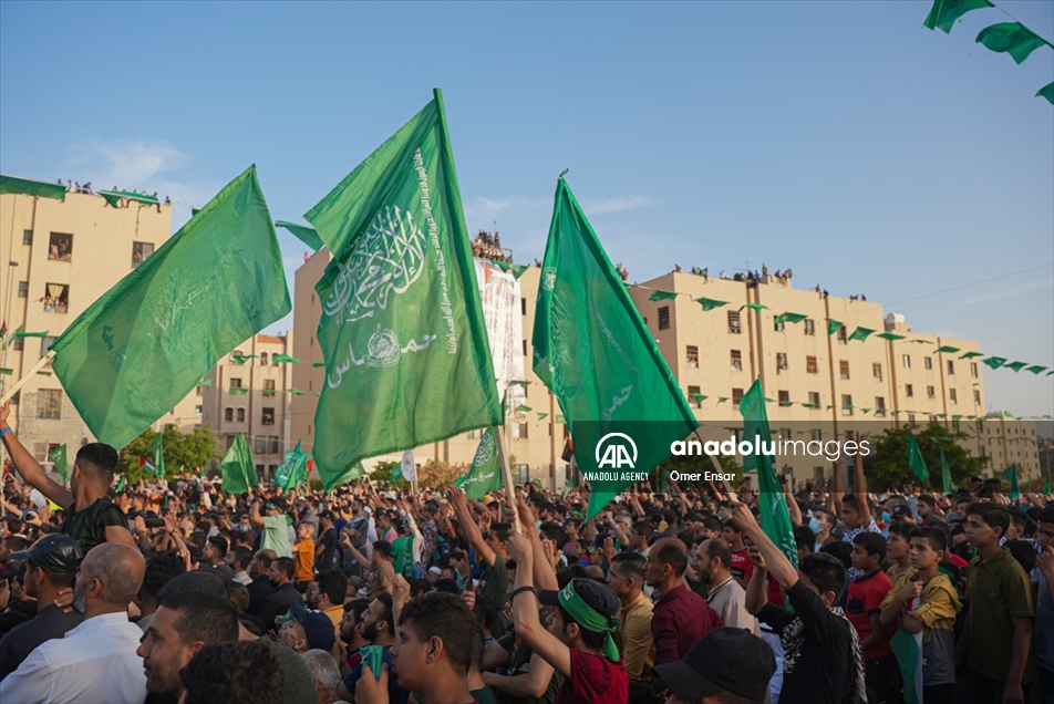 Palestinos celebran en la Franja de Gaza el alto al fuego entre Israel y Hamas