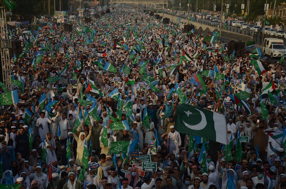 İsrail’in Filistin'e yönelik saldırıları Pakistan'da protesto edildi