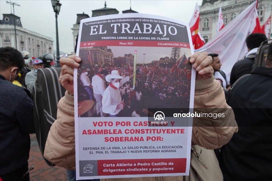 Así realizó Pedro Castillo su cierre de campaña electoral en la Plaza 2 de Mayo