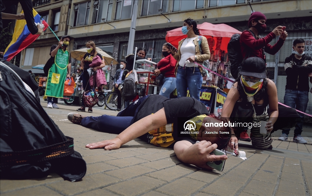 Kolombiya'da protesto