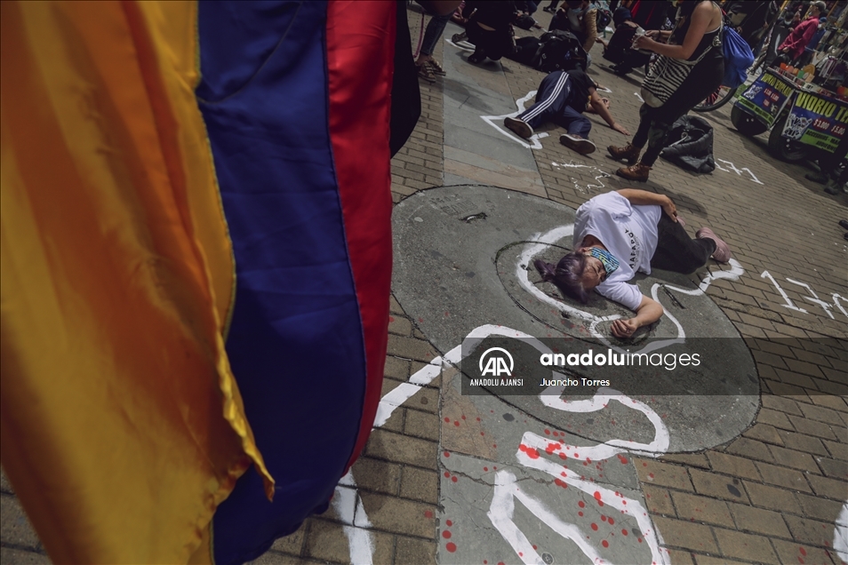 Kolombiya'da protesto
