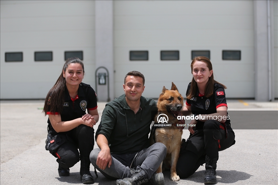 Eskişehir emniyetinin özel köpeklerini anne şefkatiyle eğitiyorlar