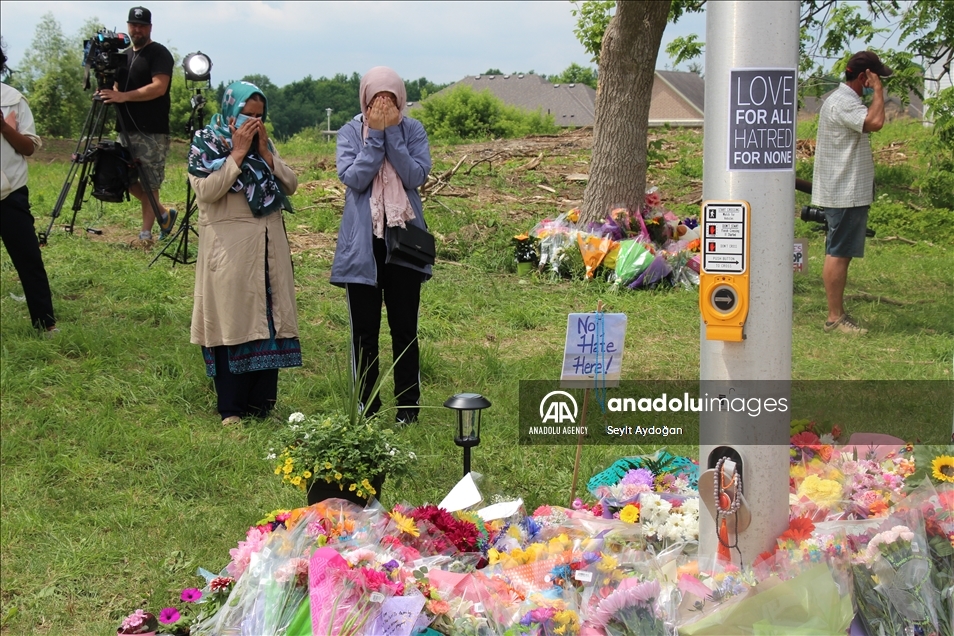Upacara penghormatan untuk 4 anggota keluarga Muslim yang dibunuh oleh seorang pengemudi di Ontario