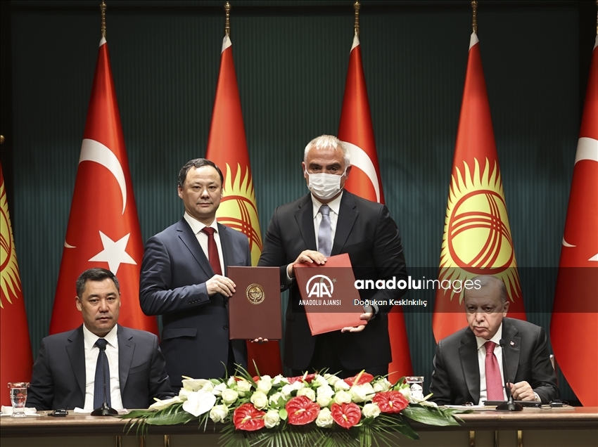 Türkiye Cumhurbaşkanı Erdoğan - Kırgızistan Cumhurbaşkanı Caparov