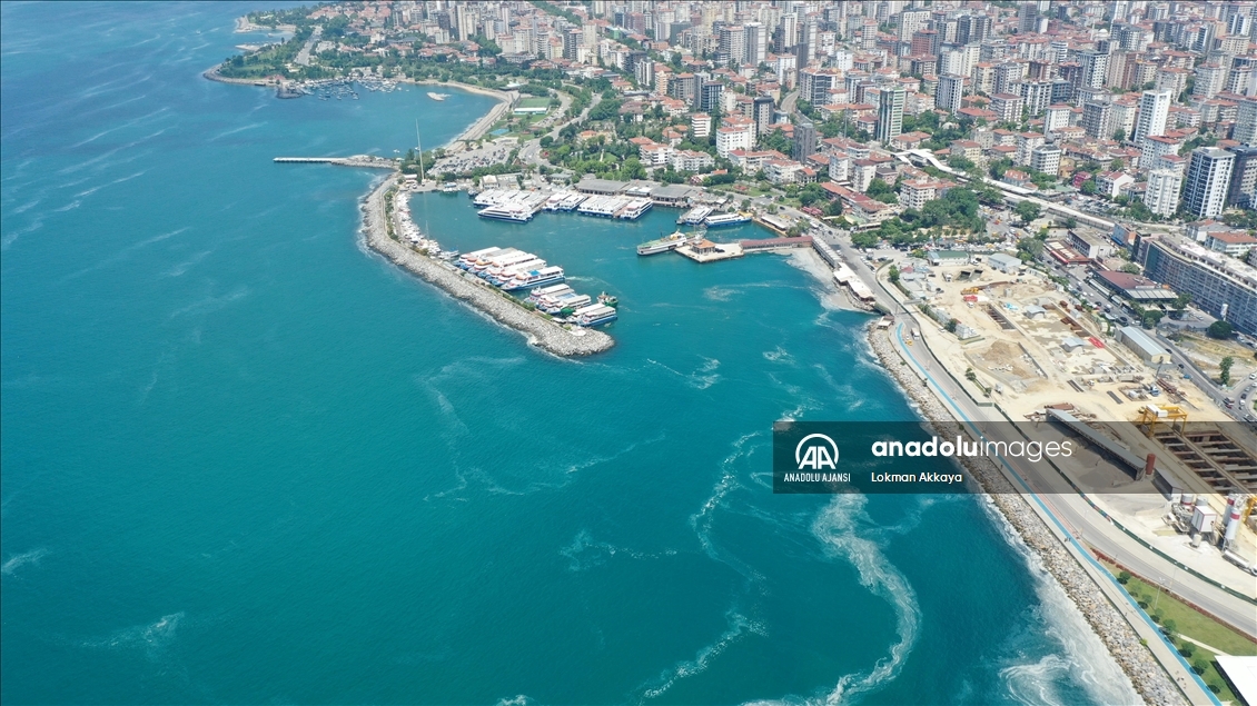 Marmara Denizi’ndeki müsilaj havadan görüntülendi