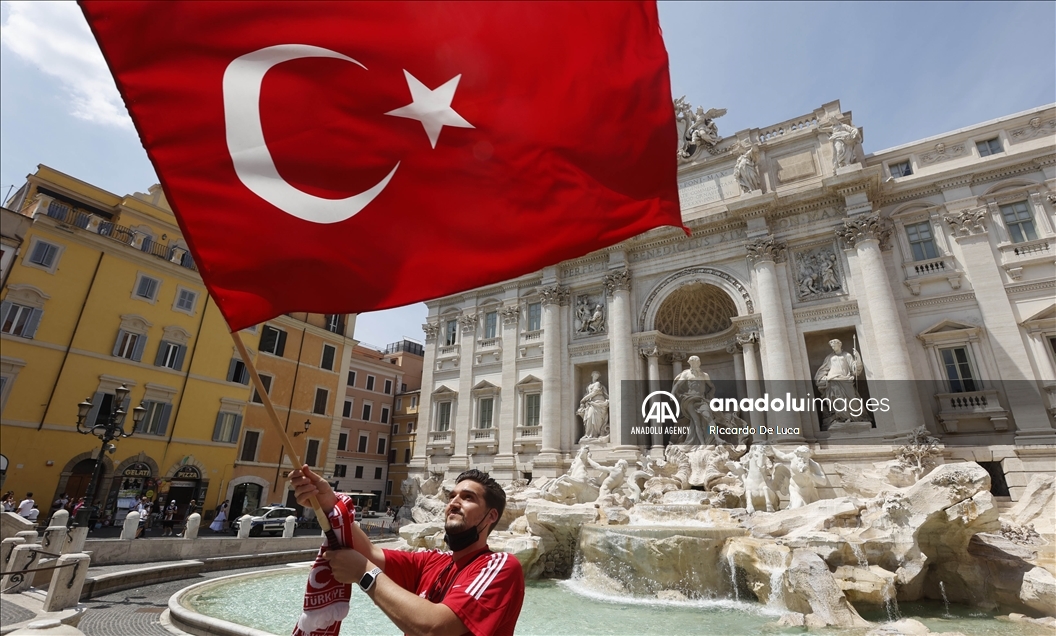 EURO 2020 Italy Turkey Fans in Rome