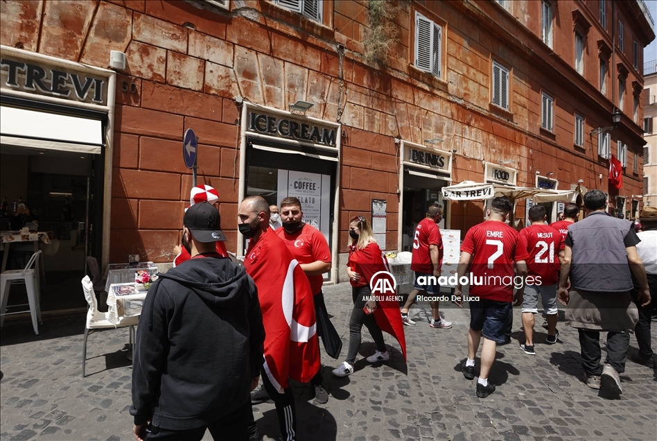 EURO 2020 Italy Turkey Fans in Rome
